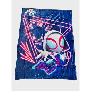 Marvel Spidey Amazing Friends Ghost Spider Theme Throw Blanket 50x40 Kids NWOT